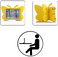 Детский противоударный чехол iLoungeMax Cartoon Butterfly Yellow для iPad Pro 9.7" | Air | Air 2 - Фото 4