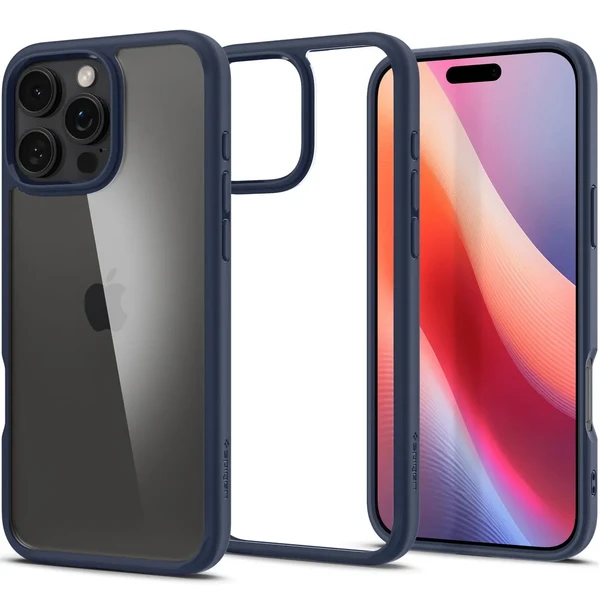 Прозорий синій чохол Spigen Ultra Hybrid для iPhone 16 Pro у Вінниці