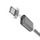 Нейлоновый магнитный кабель Floveme 2-in-1 Magnetic Cable Gray Lightning | Micro USB to USB 1m - Фото 2