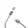 Нейлоновый магнитный кабель Floveme 2-in-1 Magnetic Cable Gray Lightning | Micro USB to USB 1m - Фото 3