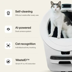 Самоочищувальний лоток для котів Whisker Litter-Robot 5 Pro White з Wi-Fi та контролем запаху - Фото 5