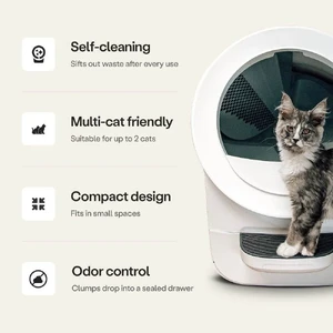 Самоочищувальний лоток для котів Whisker Litter-Robot EVO White з Wi-Fi та контролем запаху - Фото 6