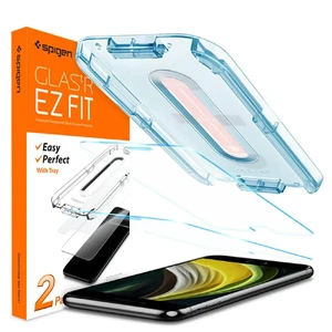 Захисне скло Spigen GLAS.tR SLIM EZ FIT для iPhone 7 | 8 | SE (2020) (2 скла + рамка для поклейки)