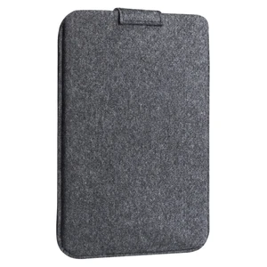 Чехол-карман на липучке из войлока Gmakin Black | Brown для MacBook Air 13" (2018-2024) | Pro 13" (2016-2022) - Фото 2