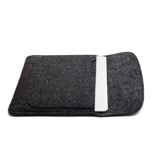 Чехол-конверт из войлока Gmakin Case Pocket Black для MacBook Air 13" (2018-2024) | Pro 13" (2016-2022) - Фото 3
