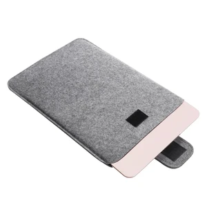 Чехол-карман на липучке из войлока Gmakin Gray для MacBook Air 13" (2018-2024) | Pro 13" (2016-2022) - Фото 3