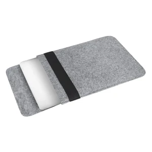 Чохол-карман з повсті з резинкою Gmakin Grey для MacBook Air 13" (2018-2024) | Pro 13" (2016-2022) - Фото 3