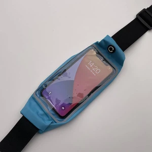 Голубой спортивный чехол-сумка на пояс iLoungeMax для iPhone | смартфонов до 5.8" - Фото 2
