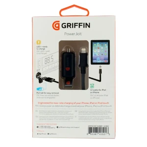 Автозарядка Griffin PowerJolt з кабелем Lightning to USB - Фото 3