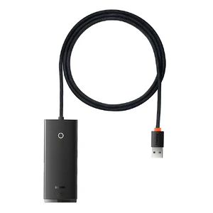 Хаб (адаптер) Baseus Lite Series 4-Port HUB USB-A to USB 3.0 Black (1m) - Фото 2