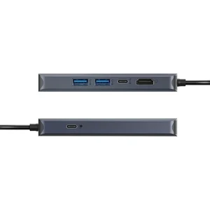 Хаб 6в1 HyperDrive Next Dual з подвійним роз'ємом USB-A, HDMI 4K, кардридером SD, USB-C, 100W PD для MacBook Pro/Air | Windows - Фото 4