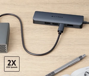 Хаб 6в1 HyperDrive Next Dual з подвійним роз'ємом USB-A, HDMI 4K, кардридером SD, USB-C, 100W PD для MacBook Pro/Air | Windows - Фото 8