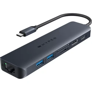 Хаб USB-C HyperDrive Next 7в1 с разъемами HDMI 4K, двойным USB-A, кардридером microSD/SD, Ethernet, 100W PD для MacBook | Windows | Chromebook HD4003GL - Фото 1
