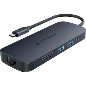 Хаб USB-C HyperDrive Next Dual 8в1 с разъемами HDMI 4K, двойным USB-A, USB-C, кардридером microSD/SD, Ethernet, 140W для MacBook | Windows | Chromebook HD4004GL - Фото 1