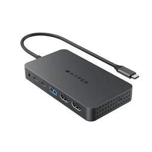 Хаб 7в1 HyperDrive Next Dual з подвійним роз'ємом 4K HDMI, USB-A, Audio Jack, USB-C, 100W PD для MacBook Pro/Air | Windows PC | Chromebook HD7002GL - Фото 1