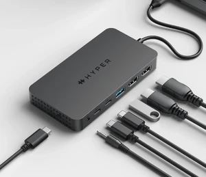 Хаб 7в1 HyperDrive Next Dual з подвійним роз'ємом 4K HDMI, USB-A, Audio Jack, USB-C, 100W PD для MacBook Pro/Air | Windows PC | Chromebook - Фото 4