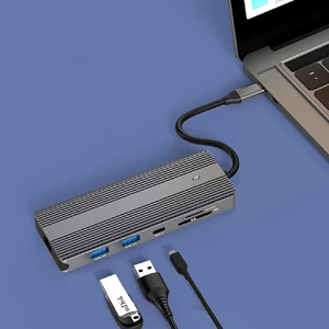 Хаб (адаптер) iLoungeMax 11-in-1 USB Type-C to Dual HDMI | USB 3.0 | AUX | PD 100W - Фото 4