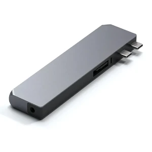 Хаб Satechi Aluminum USB-C Pro Hub Max Adapter Space Gray для MacBook Pro 2021 - Фото 4