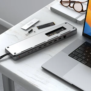 Док-станция (хаб) USB-C 10-в-1 Satechi Docking Station для MacBook с подставкой и USB-A, USB-C, 4K HDMI, Ethernet и NVMe SSD - Фото 6