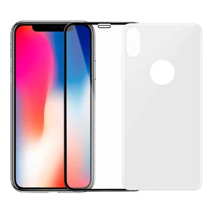 Переднє + заднє захисне скло HOCO 5D Full Screen Tempered Glass Set Silver White для iPhone X | XS