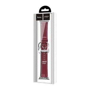 Кожаный ремешок HOCO WB04 Duke Series Red для Apple Watch 42m | 44mm - Фото 3