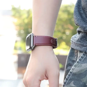 Кожаный ремешок HOCO WB04 Duke Series Red для Apple Watch 42m | 44mm - Фото 4