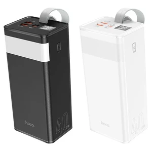 Повербанк з ліхтариком Hoco J86 Powermaster Power Bank 40000mAh Black - Фото 4