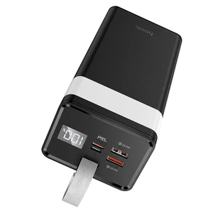 Повербанк з ліхтариком Hoco J86 Powermaster Power Bank 40000mAh Black - Фото 3