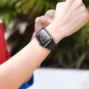 Силиконовый чехол HOCO TPU Case Black для Apple Watch 44mm SE 2 | SE | 6 | 5 | 4 - Фото 2