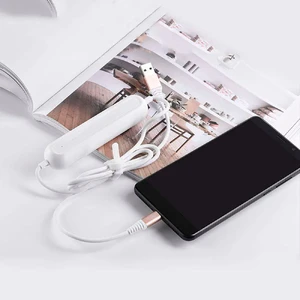 Кабель з акумулятором HOCO U22 White USB to Lightning 1.2m - Фото 2
