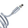 Магнитный кабель HOCO U40A Magnetic Adsorption Metal Gray Lightning to USB 1m - Фото 3