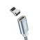 Магнитный кабель HOCO U40A Magnetic Adsorption Metal Gray Lightning to USB 1m - Фото 2
