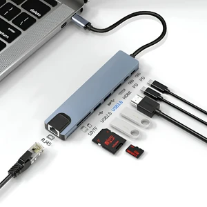 Мультифункциональный хаб 8 в 1 для MacBook/iPad с разъемами Thunderbolt, HDMI 4K, кардридером SD, USB-A, RJ45 | iLoungeMax Multifunctional - Фото 2