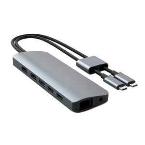 Хаб (адаптер) Hyper Viper 10-in-2 USB-C PD 2xHDMI 4K60Hz для MacBook | iPad Space Gray - Фото 2