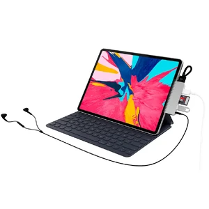 Хаб (адаптер) HyperDrive USB-C PD 6-in-1 для iPad Pro | Air 4 Silver - Фото 2