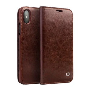 Шкіряний чохол-книжка Qialino Classic Leather Wallet Case Brown для iPhone X | XS