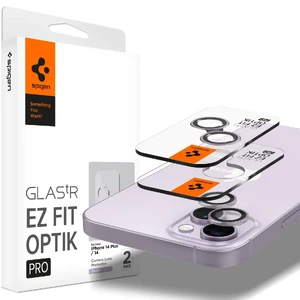 Захисне скло на камеру Spigen Optik Pro Purple для iPhone 15 | 15 Plus | 14 | 14 Plus (2 шт.) AGL05603 - Фото 1