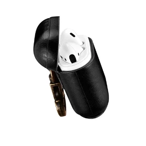 Кожаный чехол iCarer Vintage Series Black с карабином для Apple AirPods - Фото 3