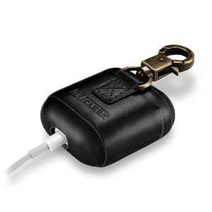 Кожаный чехол iCarer Vintage Series Black с карабином для Apple AirPods - Фото 4