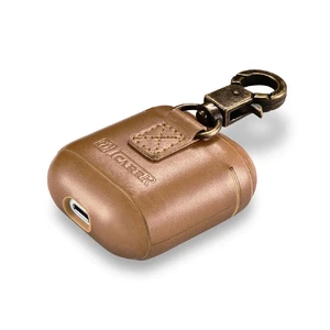 Кожаный чехол iCarer Vintage Series Khaki с карабином для Apple AirPods - Фото 4