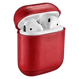 Кожаный чехол iCarer Vintage Series Red для Apple AirPods  - Фото 1