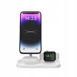 Бездротова зарядка iLoungeMax 3-in-1 Wireless Charger MagSafe White для iPhone | Apple Watch | AirPods - Фото 3