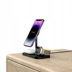 Бездротова зарядка iLoungeMax 3-in-1 Wireless Charger MagSafe White для iPhone | Apple Watch | AirPods - Фото 6