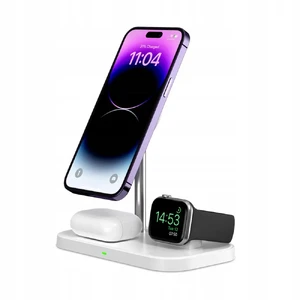 Бездротова зарядка iLoungeMax 3-in-1 Wireless Charger MagSafe White для iPhone | Apple Watch | AirPods - Фото 5