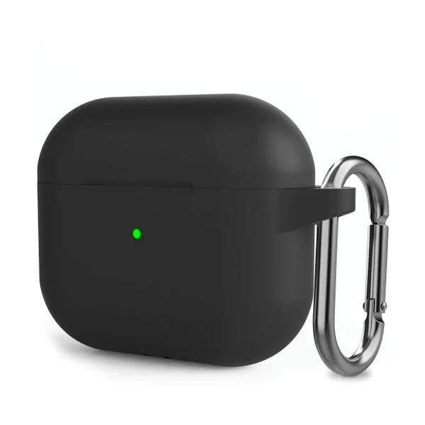 Силіконовий чохол з карабіном iLoungeMax Black для AirPods 3 у Вінниці