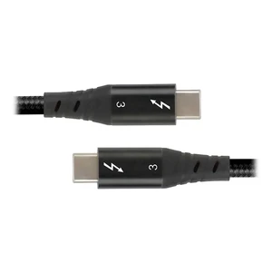 Черный кабель для зарядки iLoungeMax Metal Braided Mesh Real Type-C to Type-C Thunderbolt 3 100W 1m - Фото 3