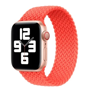 Плетений монобраслет iLoungeMax Braided Solo Loop Electric Orange для Apple Watch Ultra 49mm | 45mm | 44mm | 42mm Size M OEM  - Фото 1