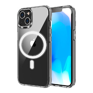 Прозрачный силиконовый чехол iLoungeMax Clear Case with MagSafe для iPhone 14 | 13