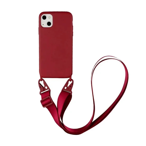 Силіконовий чохол з ремінцем iLoungeMax Silicone CrossBody Cherry для iPhone 13 mini у Вінниці