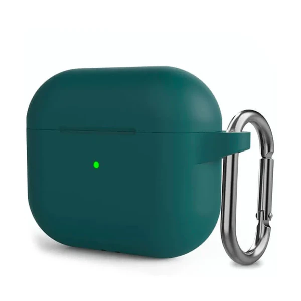 Силіконовий чохол з карабіном iLoungeMax Dark Green для AirPods 3
